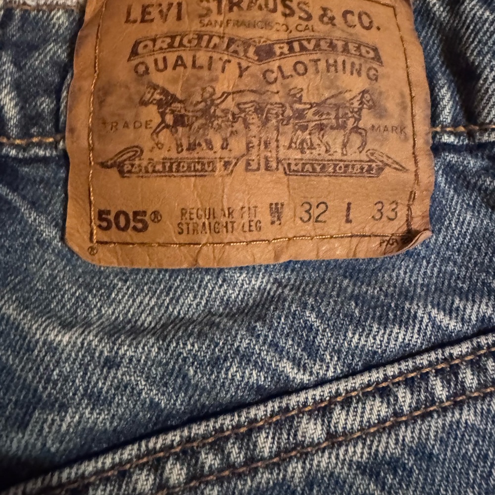 LEVIS 505 VINTAGE REGULAR FIT MADE IN PUERTO RICO -USA 32-33 - Picture 3 of 16